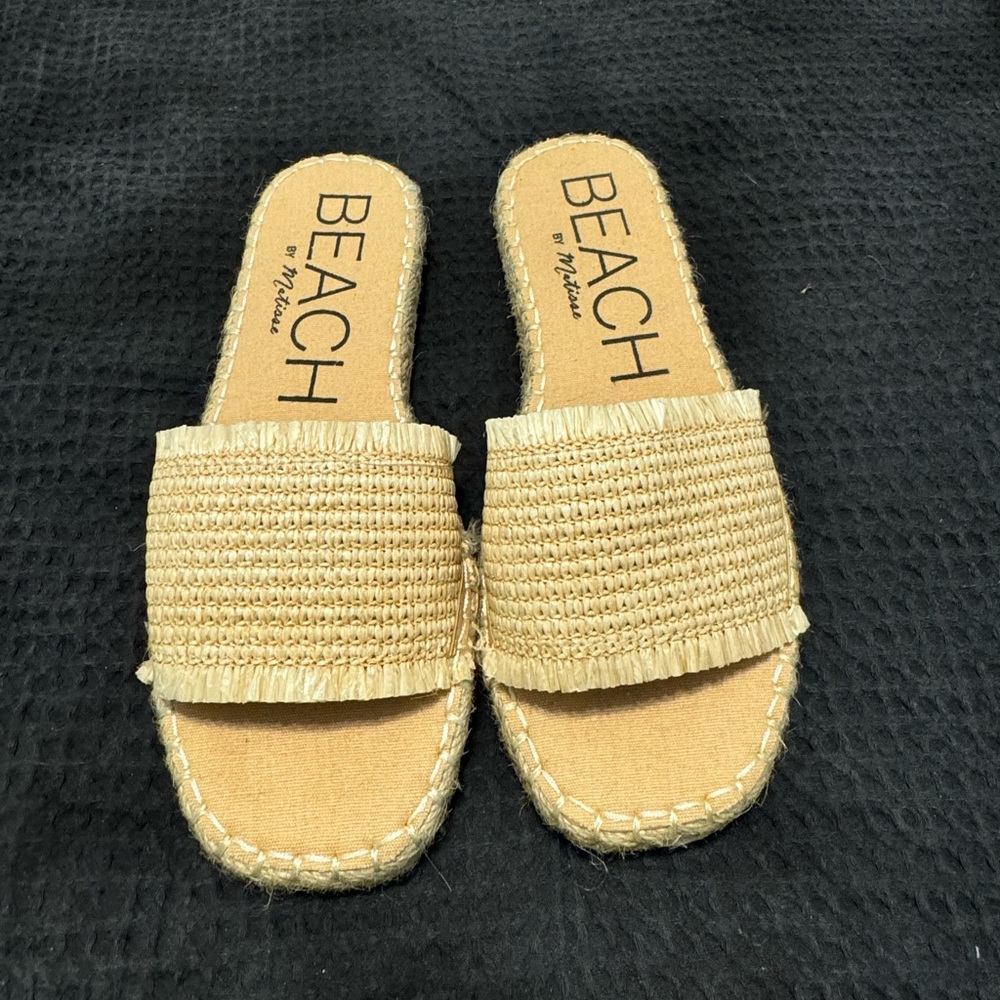 Beach by Matisse Espadrille Flat Slide Koko Sandals Size 8 New